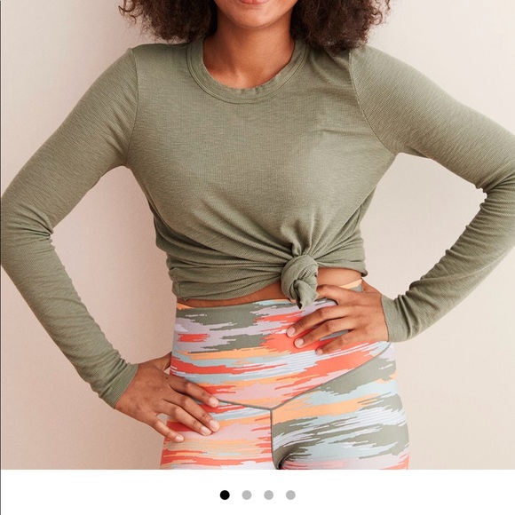 Aerie real soft ribbed long sleeve tee - 2 colors - Picture 2 of 4